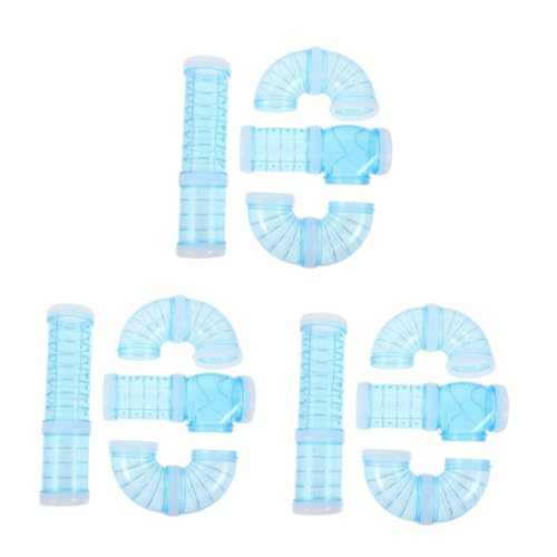 Toyvian 3 Sätze Plastik Hamster Tunnel Teilig Langlebiger DIY Hamsterkäfig Außenrohr Verbinder Sicherer Spieltunnel für Ratten Fördert Erkundung und Bewegung Einfach zu Montieren Reinigen von Toyvian