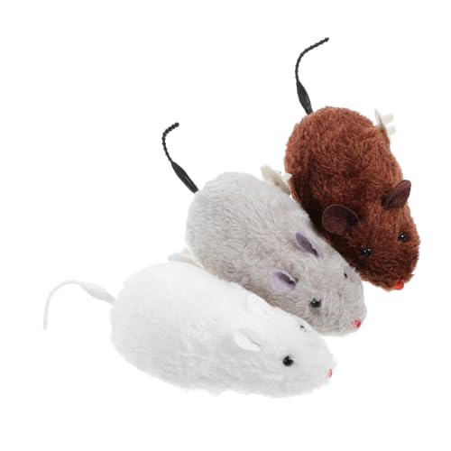 Toyvian 3 Stück Aufziehspielzeug Mäuse für Katzen Plüschspielzeuge für Drinnen Interaktive Kaustiere für Katzen Fördert Aktives Spielverhalten und Toyvian 3 Stück Aufziehspielzeug Mäuse für Katzen Plüschspielzeuge für Drinnen Interaktive Kaustiere für Katzen Fördert Aktives Spielverhalten und von Toyvian
