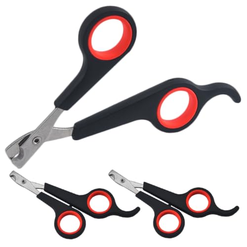 Toyvian 3 Stück Edelstahl Haustier Nagelknipser Ergonomisch Rutschfester Griff für Katzen und Kleine bis Große Hunde Sicherer Nageltrimmer für Zuhause und Professionelle Pflege von Toyvian