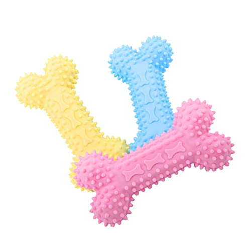 Toyvian 3stücke Hundespielzeug Aus TPR Kauknochen Für Welpen Sicher Und Verschleißfest Zahnpflege Beschäftigung Für Kleine Hunde Kreatives Design Für Hause Unterwegs von Toyvian