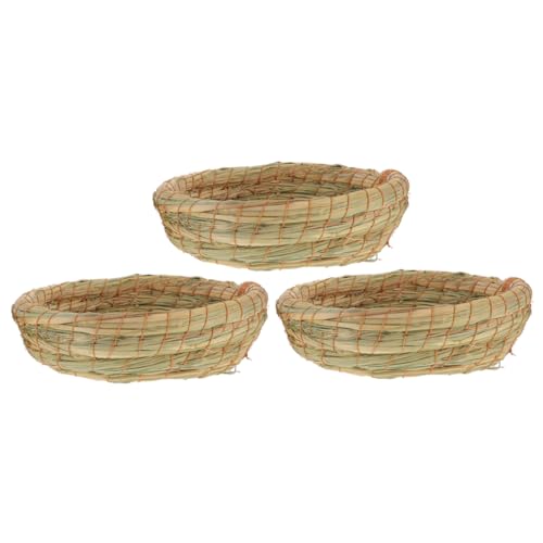 Toyvian 3 Stück Haustierbett aus Stroh kaninchenstreu nager haustierbedarf Haustier Stroh Nest Nagetier handgewebtes Nest Hamsterkäfig Kauspielzeug aus Stroh Toyvian 3 Stück Haustierbett aus Stroh kaninchenstreu nager haustierbedarf Haustier Stroh Nest Nagetier handgewebtes Nest Hamsterkäfig Kauspielzeug aus Stroh von Toyvian