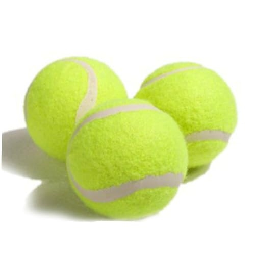 Toyvian 3 Stück Hundespielzeug Tennisbälle aus Robustem Material Kaubeständig und Interaktiv für Training Apportieren und Zahnpflege Geeignet für Kleine bis Große Hunde Fördert Bewegung von Toyvian