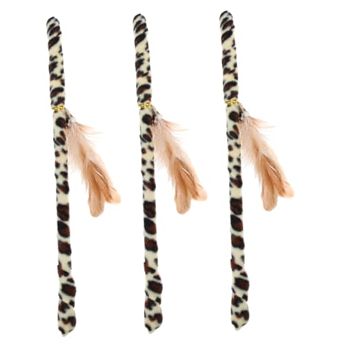 Toyvian 3 Stück Katzen-Teaser Feder lustiges Katzenspielzeug Kätzchen Handspielzeug für Katzen Kätzchen neckender Zauberstab Katzenrutenspielzeug Stoff Leopard Toyvian 3 Stück Katzen-Teaser Feder lustiges Katzenspielzeug Kätzchen Handspielzeug für Katzen Kätzchen neckender Zauberstab Katzenrutenspielzeug Stoff Leopard von Toyvian