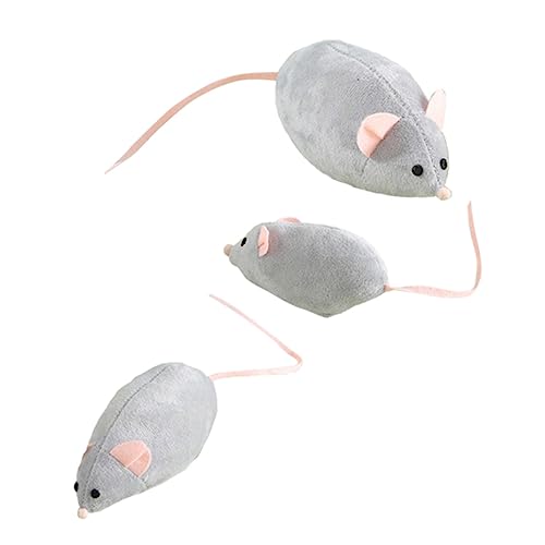 Toyvian 3 Stück Katzenspielzeug kleine quietschen winzig Katzen-Teaser zum Necken von Katzen Katze neckt Mausspielzeug Kätzchen Katze Teaser pp Grau Toyvian 3 Stück Katzenspielzeug kleine quietschen winzig Katzen-Teaser zum Necken von Katzen Katze neckt Mausspielzeug Kätzchen Katze Teaser pp Grau von Toyvian