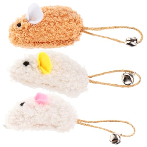 Toyvian 3 Stück Plüsch Mäuse für Katzen Interaktives Kauspielzeug aus Lustige Spielzeuge für Hauskatzen mit Glocken für Tägliche Beschäftigung Toyvian 3 Stück Plüsch Mäuse für Katzen Interaktives Kauspielzeug aus Lustige Spielzeuge für Hauskatzen mit Glocken für Tägliche Beschäftigung von Toyvian