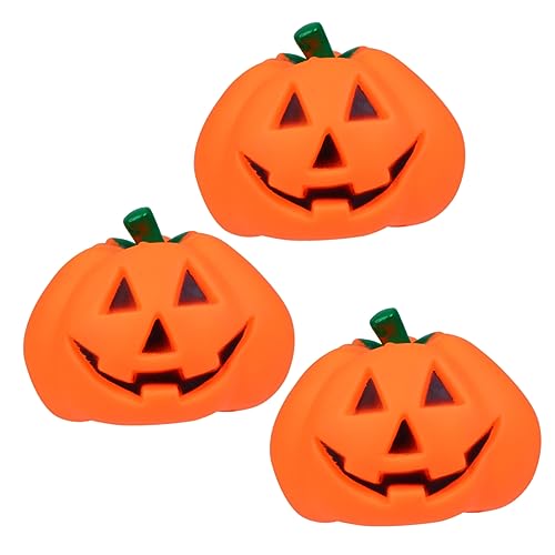 Toyvian 3 Stück Quietschendes Lustiges Lernspielzeug Kürbisform für Haustiere Interaktiver Ball für Training Sicheres Kunststoffmaterial für Kleine von Toyvian