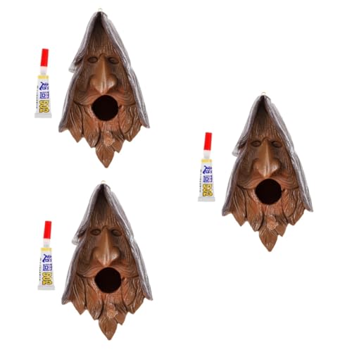 Toyvian 3 Stück Resin Vogelhaus für Garten Hängendes Vogelnest Langlebigem Synthetischem Harz Kreative Garten Dekoration zum Anlocken von Vögeln im Freien Toyvian 3 Stück Resin Vogelhaus für Garten Hängendes Vogelnest Langlebigem Synthetischem Harz Kreative Garten Dekoration zum Anlocken von Vögeln im Freien von Toyvian