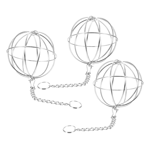 Toyvian 3 Stück Teiliges Futterspender für Kaninchen und Kleintiere Hängende Heuraufe mit Langer Kette Robust und Einfach zu Befestigen für Hamster Meerschweinchen und Hasenkäfige von Toyvian