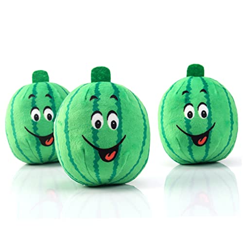 Toyvian 3 Stück Teiliges Interaktives Plüschspielzeug für Hunde Lustiges Lärmerzeugendes Wassermelonendesign Fördert Spielverhalten und Langeweile von Toyvian