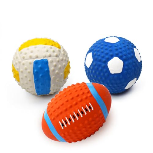 Toyvian 3 Stück Teiliges Kauspielzeug aus Latex für Geräuschspielzeug mit Volleyball Football und Rugby zur Zahnreinigung Beschäftigung für Haustiere Langeweile und Zerstörerisches Toyvian 3 Stück Teiliges Kauspielzeug aus Latex für Geräuschspielzeug mit Volleyball Football und Rugby zur Zahnreinigung Beschäftigung für Haustiere Langeweile und Zerstörerisches von Toyvian