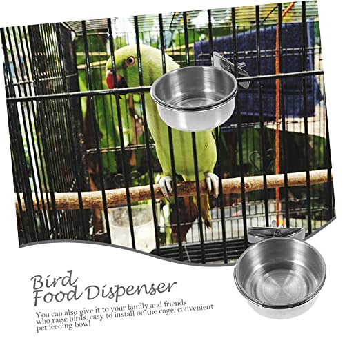 Toyvian 3 Stück Teiliges Parrot Futterbehälter aus Rostfreiem Langlebige Vogelfutterschale und Wassernapf Einfach Anzubringen Wiederverwendbar und Robust Geeignet für Käfige Kleiner von Toyvian