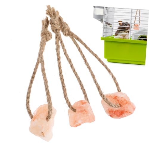 Toyvian 3 Stück Teiliges Salzleckstein für Kaninchen und Hamster Mikronährstoff Kauspielzeug mit Hanfseilen Natürliche Mineralien für Zahnpflege und Spielerisches Molaren Training Toyvian 3 Stück Teiliges Salzleckstein für Kaninchen und Hamster Mikronährstoff Kauspielzeug mit Hanfseilen Natürliche Mineralien für Zahnpflege und Spielerisches Molaren Training von Toyvian