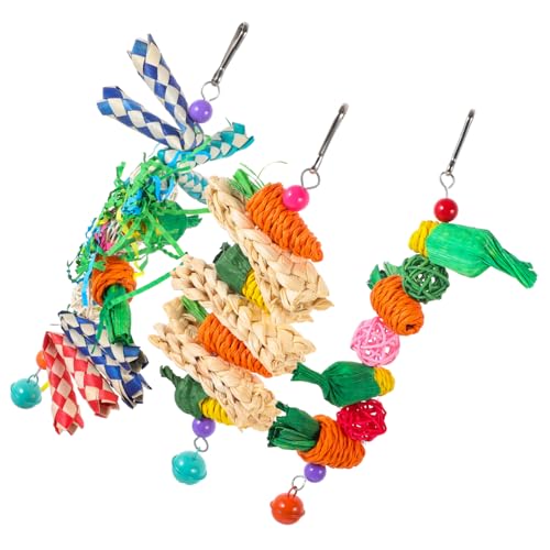 Toyvian 3 Stück Teiliges Vogelspielzeug für Papageien Hängendes Kauspielzeug aus Langlebigem für Beschäftigung und Dekoration im Vogelkäfig Sicher für Stundenlangen Spielspaß Toyvian 3 Stück Teiliges Vogelspielzeug für Papageien Hängendes Kauspielzeug aus Langlebigem für Beschäftigung und Dekoration im Vogelkäfig Sicher für Stundenlangen Spielspaß von Toyvian