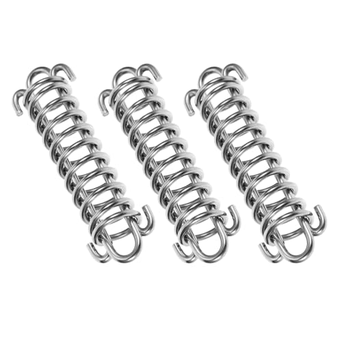 Toyvian 3-teilige Hundeleine, stoßdämpfende Feder, Hundeleine, Stoßfeder zum Anbinden, für Training, Sonnenschutz, Robustes Stahlzeltseil mit Fester Schnalle, Spanner von Toyvian