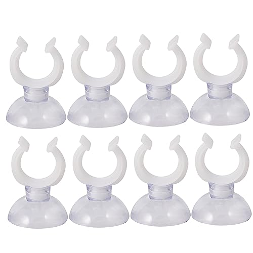 Toyvian 30 Stück Teiliges Transparenter Saugnapf mit Verstellbarer Klammer Starke Haftung für Aquarien Fischbecken Zubehör Einfache Glatten Glasflächen für Luftpumpen und Schläuche von Toyvian
