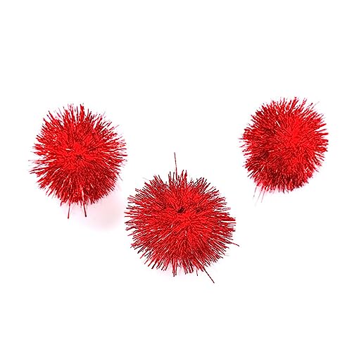 Toyvian 30Stücke Mini Sparky Glitzer Tinsel Bälle Katzenspielzeug für Interaktives und Bewegung Mischfarben von Toyvian