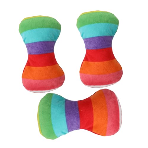 Toyvian 3Stücke Interaktives Plüschknochen Waschbares Kauspielzeug Mit Quietscher Für Kleine Fördert Zahngesundheit Und Beschäftigung Für Welpen Toyvian 3Stücke Interaktives Plüschknochen Waschbares Kauspielzeug Mit Quietscher Für Kleine Fördert Zahngesundheit Und Beschäftigung Für Welpen von Toyvian
