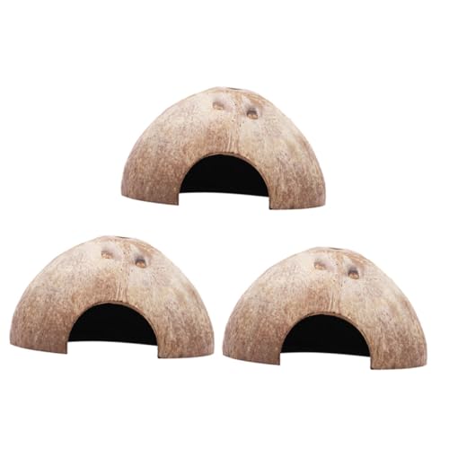 Toyvian 3Stücke Teiliges Hamsterversteck aus Kokosnuss Schale Kreatives und Sicheres Rückzugsort für Ratten und Kleine Haustiere für Käfig Toyvian 3Stücke Teiliges Hamsterversteck aus Kokosnuss Schale Kreatives und Sicheres Rückzugsort für Ratten und Kleine Haustiere für Käfig von Toyvian
