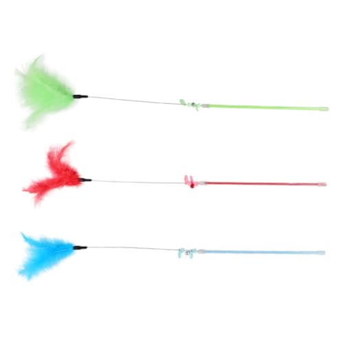 Toyvian 3Stücke Teiliges Katzen Teaser Interaktive Katzenangel Glocke Flirtende Spielsticks Für Katzen Fördert Und Fitness Sicheres Material Toyvian 3Stücke Teiliges Katzen Teaser Interaktive Katzenangel Glocke Flirtende Spielsticks Für Katzen Fördert Und Fitness Sicheres Material von Toyvian
