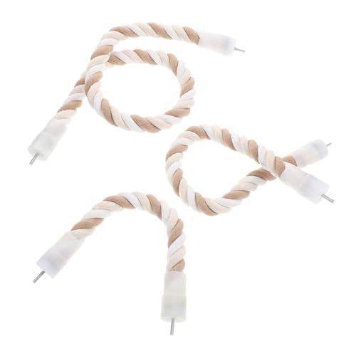 Toyvian 3stücke Papagei Spielzeug Kletterseil Aus Baumwolle Vogel Käfig Zubehör Kauspielzeug Für Sittiche Nymphensittiche Unzertrennliche Multifunktionales Design Platzsparendes von Toyvian