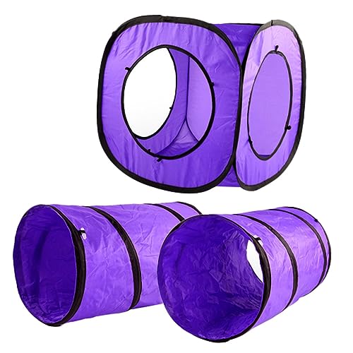 Toyvian 3stücke Katzentunnel-Set Mit Knisterpapier Für Katzen Und Kaninchen Interaktives Spielzeug Zum Stressabbau Und Langeweilevermeidung von Toyvian