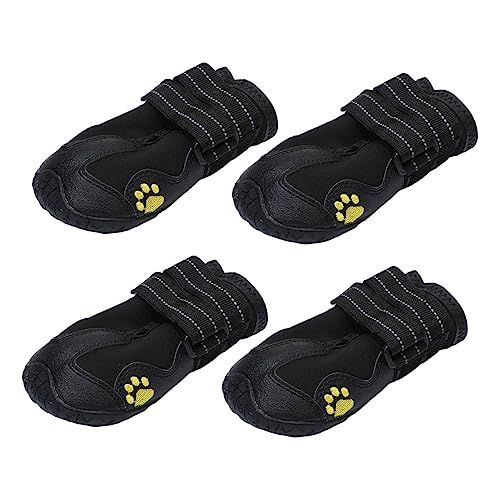 Toyvian 4 Stück Anti-schlupf-hundefußabdeckung Outdoor-Schuhe Für Haustiere Drinnen Griffe Hundeschuhe Für Heißes Pflaster Tierschuhe Stiefel Für Hunde Kleine Hundefutter Schwarz Stoff von Toyvian
