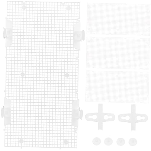 Toyvian 4 Stück Aquarium Trennwand Teiliges Transparentes Zuschneidbares Isolationselement mit Saugnäpfen für Sichere Abtrennung im Fischtank Hohe Wasserdurchlässigkeit Langlebig Handhaben von Toyvian