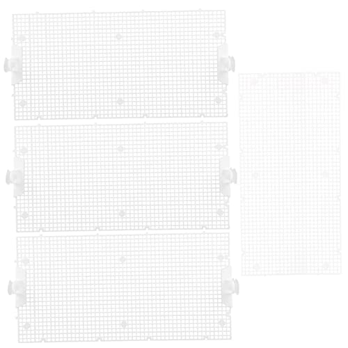 Toyvian 4 Stück Aquarium Trennwand Teiliges aus Transparentem Zuschneidbarem Kunststoffgitter mit Saugnäpfen Stabile Fischaquarium Isolationsplatten für Aufzuchtbecken und Toyvian 4 Stück Aquarium Trennwand Teiliges aus Transparentem Zuschneidbarem Kunststoffgitter mit Saugnäpfen Stabile Fischaquarium Isolationsplatten für Aufzuchtbecken und von Toyvian