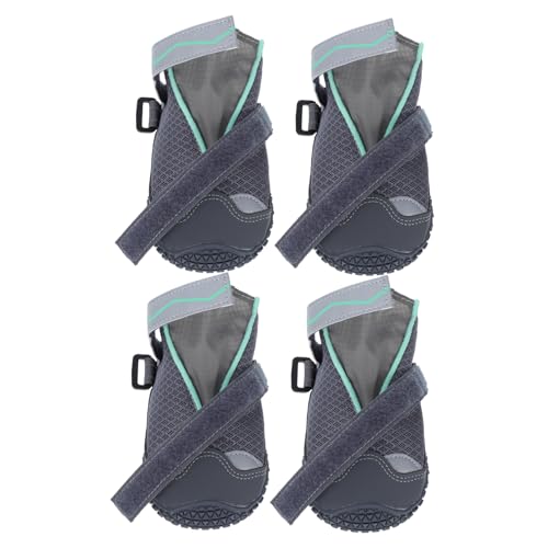 Toyvian 4 Stück Atmungsaktive Hundeschuhe mit Rutschfester Sohle Strapazierfähige Outdoor Schutzschuhe für Kleine Welpen für Frühling Sommer Regen und Heiße Gehwege von Toyvian