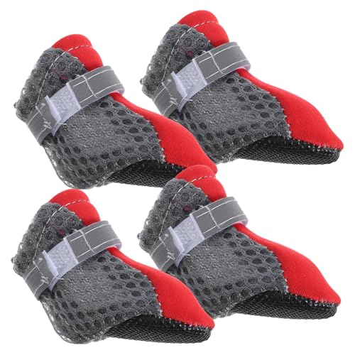 Toyvian 4 Stück Atmungsaktive Hundeschuhe rutschfeste Pfotenschutzschuhe für Kleine Hunde Bequem und Leicht Lösung für Outdoor Aktivitäten Erhältlich Rot S Toyvian 4 Stück Atmungsaktive Hundeschuhe rutschfeste Pfotenschutzschuhe für Kleine Hunde Bequem und Leicht Lösung für Outdoor Aktivitäten Erhältlich Rot S von Toyvian