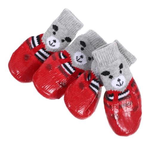 Toyvian 4 Stück Auswechselbare Hundesocken Füße Haustierstiefel Für Hunde Wasserdicht Schützend rutschfest Für Hunde Und Welpen rutschfeste Hundesocken Greiferstiefel Für Den von Toyvian