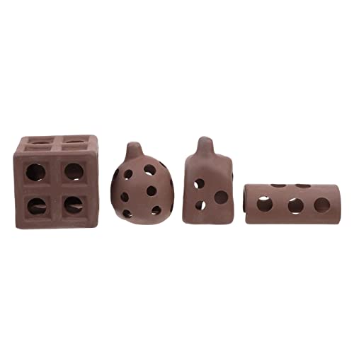 Toyvian 4 Stück Fischtank Dekoration Hiding Caves für Garnelen und Fische Stilvolle Aquarienlandschaft und Laichplätze für Aquarien und Teiche von Toyvian