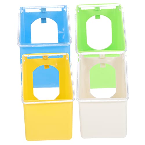 Toyvian 4 Stück Hängender Vogelfutterspender Multifunktionale Futter und Wasserschalen für Tauben und Vögel Design zur Vermeidung von Lebensmittelverschwendung Einfache Installation und Toyvian 4 Stück Hängender Vogelfutterspender Multifunktionale Futter und Wasserschalen für Tauben und Vögel Design zur Vermeidung von Lebensmittelverschwendung Einfache Installation und von Toyvian