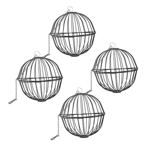 Toyvian 4 Stück Hamsterkäfig Hasenfutterspender Kaninchen Futterball Für Kaninchen Grasspenderball Kaninchen Hängefutterspender Kaninchen Hängegrasball Futterspender Edelstahl von Toyvian