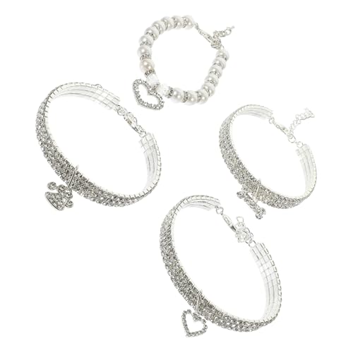 Toyvian 4 Stück Haustier Halsband Set Kragen dekoratives Hundehalsband Schild Halskette für Katze zarte Katzenkette Katzenhalsband Haustierzubehör Netter Hundehalsband Legierung Silber Toyvian 4 Stück Haustier Halsband Set Kragen dekoratives Hundehalsband Schild Halskette für Katze zarte Katzenkette Katzenhalsband Haustierzubehör Netter Hundehalsband Legierung Silber von Toyvian