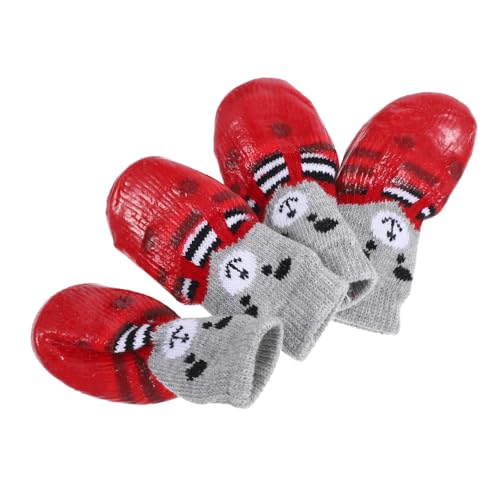 Toyvian 4 Stück Haustier wasserdichte Schuhe Und Socken rutschfeste Hundesocken Kleine Hundebereich Hundefußpolster Katzenstiefel Katzensocken Für Katzen Baumwolle Rot Toyvian 4 Stück Haustier wasserdichte Schuhe Und Socken rutschfeste Hundesocken Kleine Hundebereich Hundefußpolster Katzenstiefel Katzensocken Für Katzen Baumwolle Rot von Toyvian