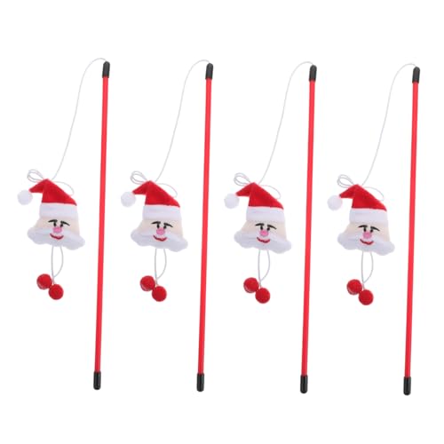 Toyvian 4 Stück Interaktive Katzenangel mit Weihnachtsmann und Glöckchen Katzenspielzeug mit Bunten Sticks Lustiger Katzen Teaser zur Beschäftigung und Aktivitätsförderung Zufällige Farbe Toyvian 4 Stück Interaktive Katzenangel mit Weihnachtsmann und Glöckchen Katzenspielzeug mit Bunten Sticks Lustiger Katzen Teaser zur Beschäftigung und Aktivitätsförderung Zufällige Farbe von Toyvian