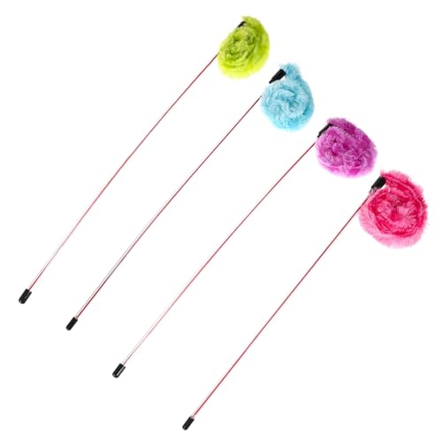 Toyvian 4 Stück Katzenangel Interaktive Katzenwippe mit Plüsch und Glocke für Indoor Katzen Teaser Sticks für Unterhaltung und Beschäftigung von Katzen Zufällige Farbe Toyvian 4 Stück Katzenangel Interaktive Katzenwippe mit Plüsch und Glocke für Indoor Katzen Teaser Sticks für Unterhaltung und Beschäftigung von Katzen Zufällige Farbe von Toyvian