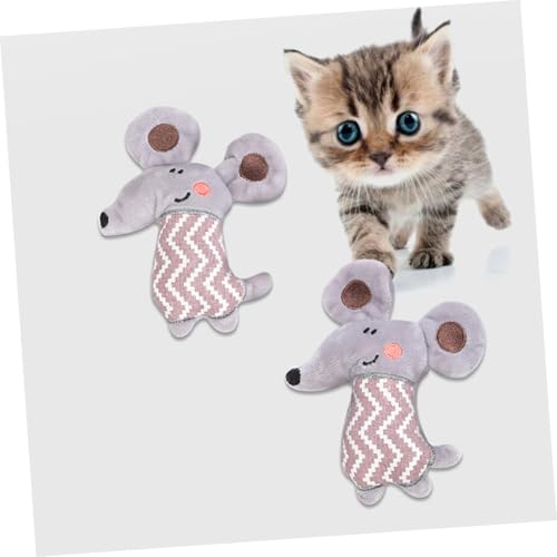 Toyvian 4 Stück Katzenspielzeug Plüschmaus mit Katzenminze Langlebig Sicher für Wohnungskatzen Interaktives Haustier Beschäftigung und Spaß für Katzen und Kätzchen von Toyvian
