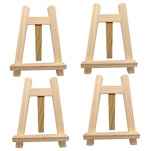 Toyvian Goodsdeco 4-teilige Rahmenhalterungen Elegante Mini-staffelei Aus Holz Dreieck-unterstützung Gemälde-aufbewahrungshalter Für Zuhause von Toyvian