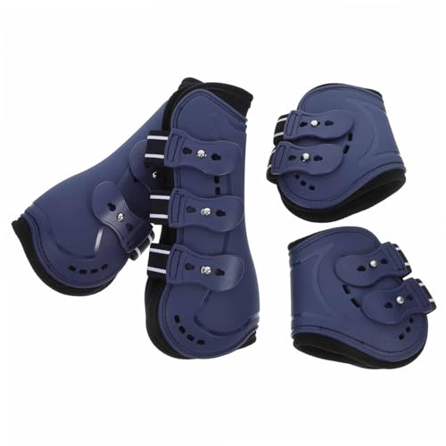 Toyvian 4 Stück Pferdebeinschutz Gamaschen Set Atmungsaktive PU für Trail Reiten Schutzstiefel für Vorder und Hinterbeine Stylisches Design Einfache Handhabung Verletzungsprävention Toyvian 4 Stück Pferdebeinschutz Gamaschen Set Atmungsaktive PU für Trail Reiten Schutzstiefel für Vorder und Hinterbeine Stylisches Design Einfache Handhabung Verletzungsprävention von Toyvian