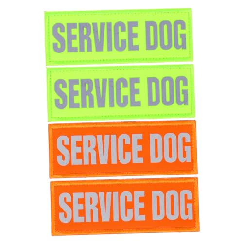 Toyvian 4 Stück Reflektierende Service Dog Patches Teiliges Wiederverwendbare Nylon Aufnäher für Hundegeschirr Sicherheitszeichen für Outdoor Joggen und Training Langlebig und Toyvian 4 Stück Reflektierende Service Dog Patches Teiliges Wiederverwendbare Nylon Aufnäher für Hundegeschirr Sicherheitszeichen für Outdoor Joggen und Training Langlebig und von Toyvian