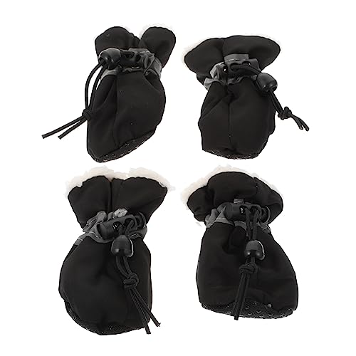 Toyvian 4 Stück Schuhüberzüge für Haustiere rutschfeste Hundesohlen Hund rutschfeste Turnschuhe Hund Schnee hundeschuhe Hund Katze warme Schuhe Outdoor-Schuhe Stoff Black Toyvian 4 Stück Schuhüberzüge für Haustiere rutschfeste Hundesohlen Hund rutschfeste Turnschuhe Hund Schnee hundeschuhe Hund Katze warme Schuhe Outdoor-Schuhe Stoff Black von Toyvian