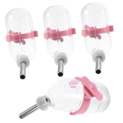 Toyvian 4 Stück Teiliges Edelstahl Hamster Trinkflasche Automatischer Wasserspender Kleintier Wasserversorgung Hängend Auslaufsicher für Käfig Haustier Zubehör Rosa Toyvian 4 Stück Teiliges Edelstahl Hamster Trinkflasche Automatischer Wasserspender Kleintier Wasserversorgung Hängend Auslaufsicher für Käfig Haustier Zubehör Rosa von Toyvian