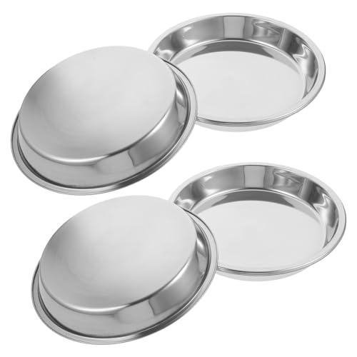Toyvian 4 Stück Teiliges Edelstahl Katzennapf Flache Verschleißfeste Futternäpfe für Kätzchen und Katzen Leicht zu Reinigen Multifunktionale Trink und Fressschalen für Haustiere Toyvian 4 Stück Teiliges Edelstahl Katzennapf Flache Verschleißfeste Futternäpfe für Kätzchen und Katzen Leicht zu Reinigen Multifunktionale Trink und Fressschalen für Haustiere von Toyvian