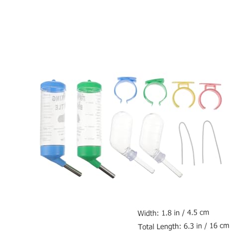 Toyvian 4 Stück Teiliges Kleintier Trinkflaschen Auslaufsicher Transparente Wasserflaschen mit Kugelkopf Geeignet für Meerschweinchen Hamster Igel Chinchilla Kaninchen Einfach zu von Toyvian