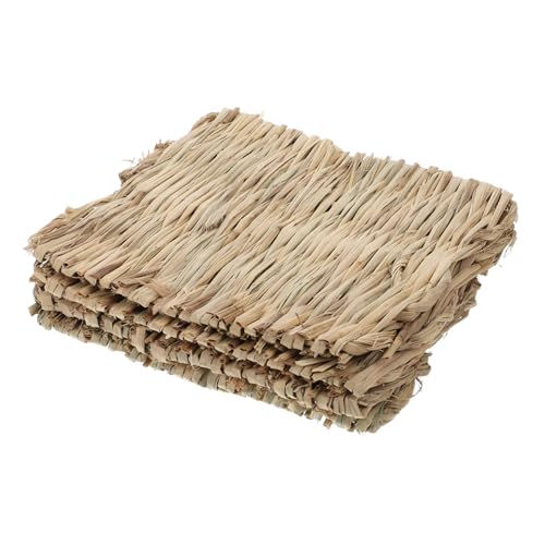 Toyvian 4 Stück Teiliges Naturgras Matten für Kaninchen und Vögel und von Futter für Käfige und Waschbar Atmungsaktiv und Strapazierfähig von Toyvian