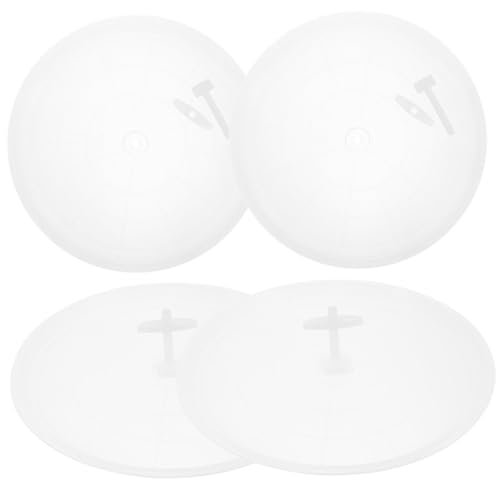 Toyvian 4 Stück Teiliges Vogelkäfig Zubehör Transparentes Rundes Parrot Toilet Pan Langlebiges Leicht zu Reinigendes Poop Tray für Vögel Kaninchen Kleintiere Hygienisches Tablett von Toyvian