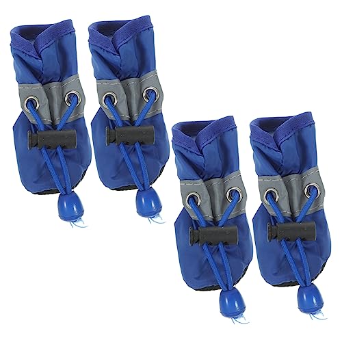 Toyvian 4 Stück Teiliges Wasserdichtes Hundeschuh S rutschfeste Pfotenschutz Booties für Kleine bis Mittelgroße Hunde Atmungsaktiv Robust und Vielseitig für Jahreszeiten von Toyvian