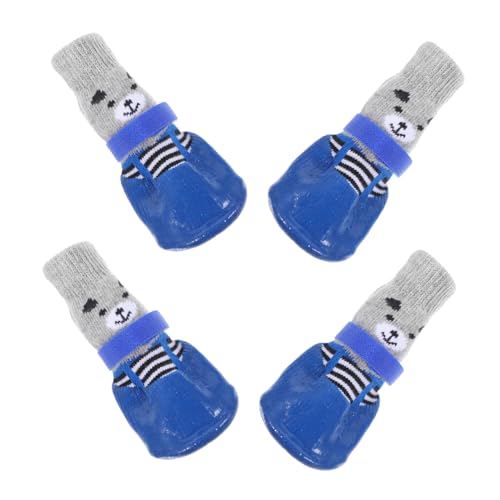 Toyvian 4 Stück Verschleißfeste Hundesocken Hundeschuhe Pfotenstiefel wasserdichte rutschfeste Tragbare Haustiersocken Hundebedarf Tragbare Hundesocken Waschbare Haustiersocken von Toyvian